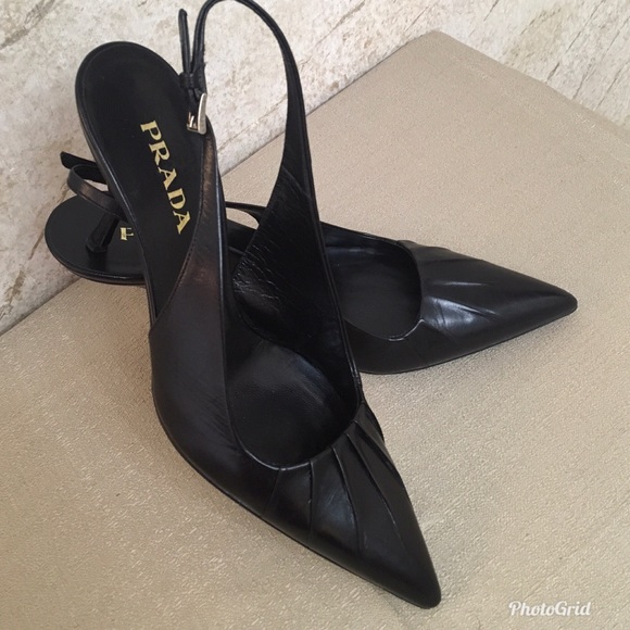 Prada Shoes - Prada Leather slingback pointed toe